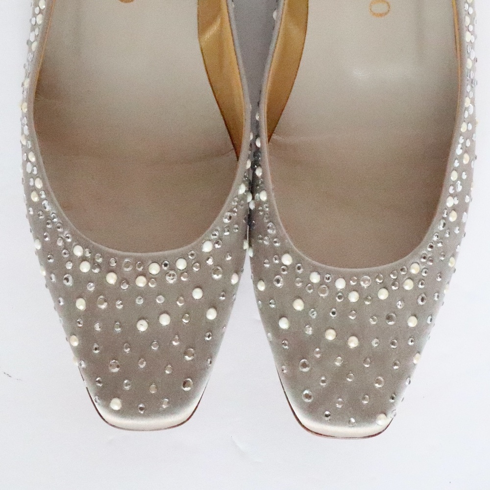 Crystal & bead embellished Valentino ballet flats